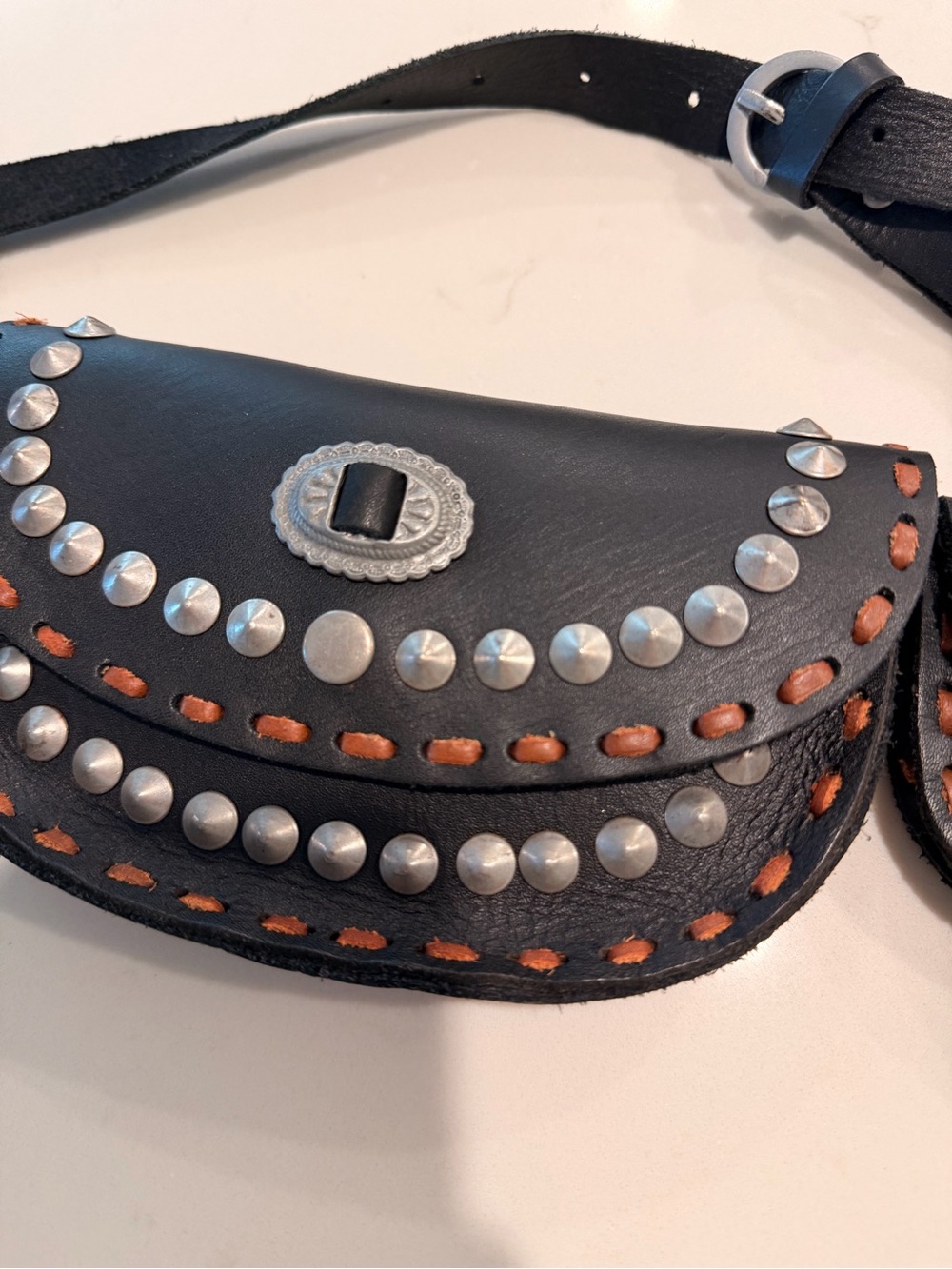 Free people Lucky Stars Pocket Belt Sz M/L - Picture 4 of 5